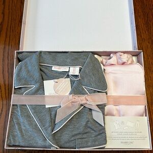 Shabby Chic Gray and Pink Pajama Set